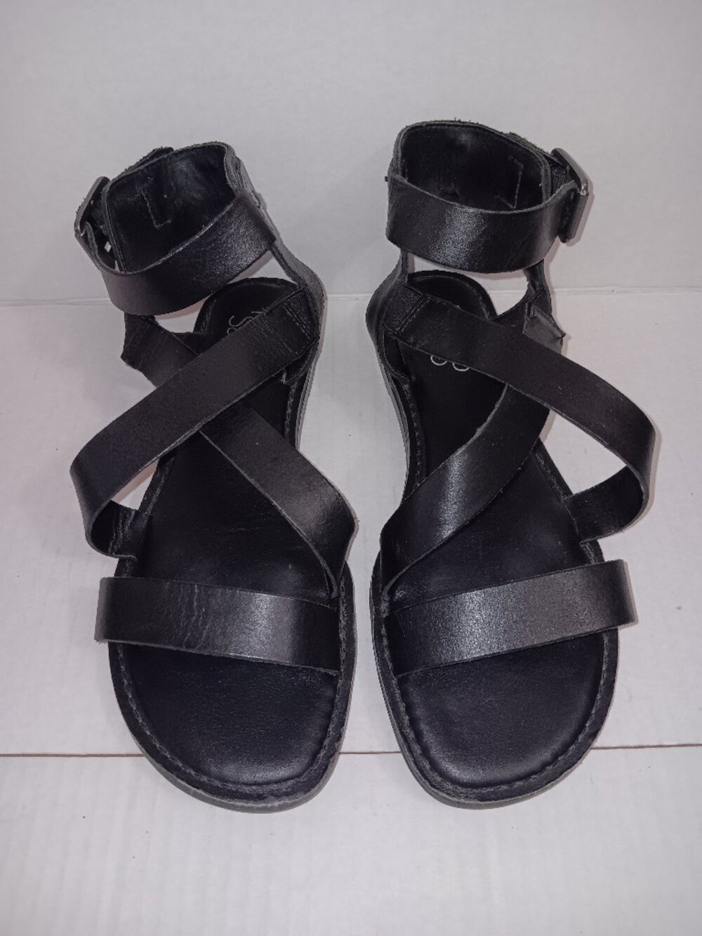 FRANCO SARTO ANKLE STRAP LEATHER UPPER GWENYTH GALIATOR SANDALS